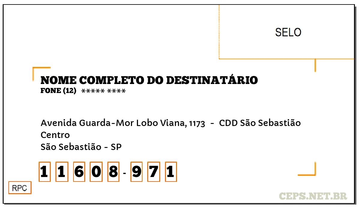 CEP SÃO SEBASTIÃO - SP, DDD 12, CEP 11608971, AVENIDA GUARDA-MOR LOBO VIANA, 1173 , BAIRRO CENTRO.